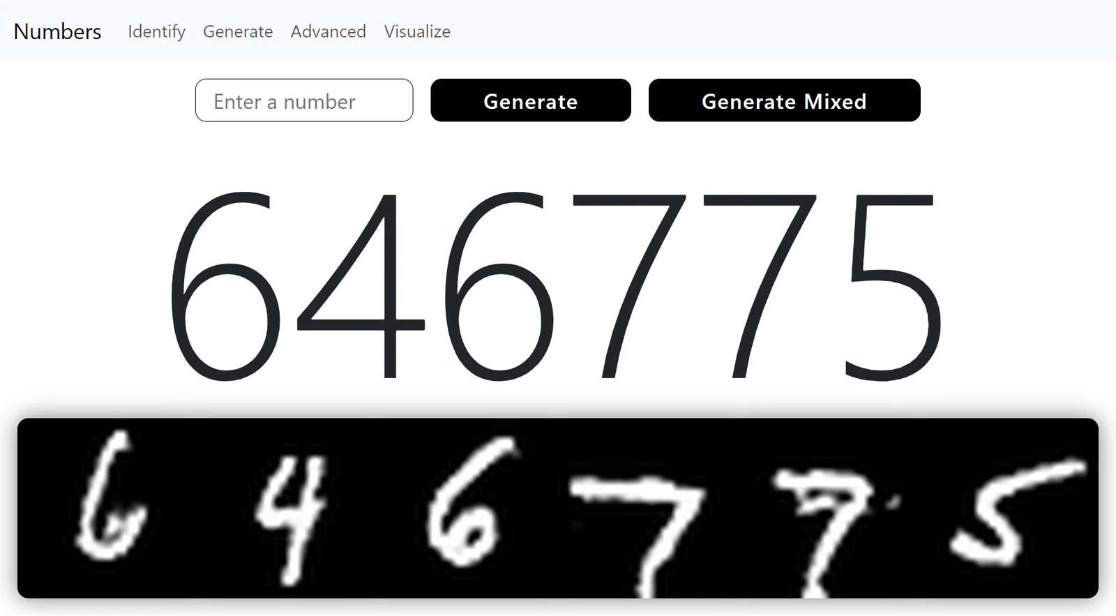 GAN-generated handwritten digits
